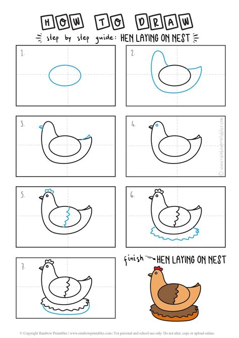 how to draw a hen 5