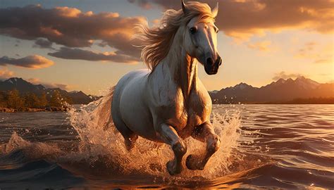 White horse running HD wallpaper 4K free download for Desktop laptop ...