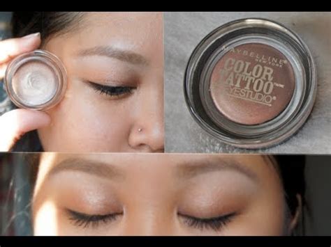 Maybelline Color Tattoo 24HR Cream Gel Eyeshadow Review + Demo - YouTube