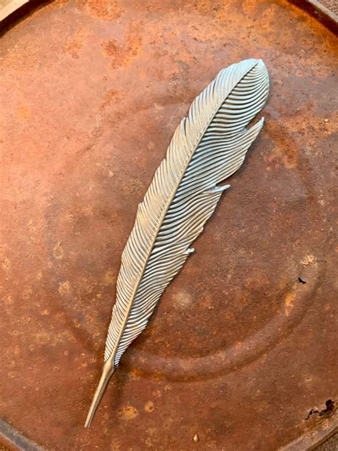 Metal Feather Quill Feather 2 Sizes 7.5 Inch or 12 Inch - Etsy