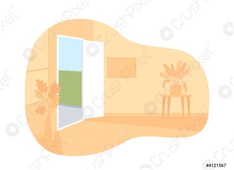 empty room  vector isolated illustration stock vector