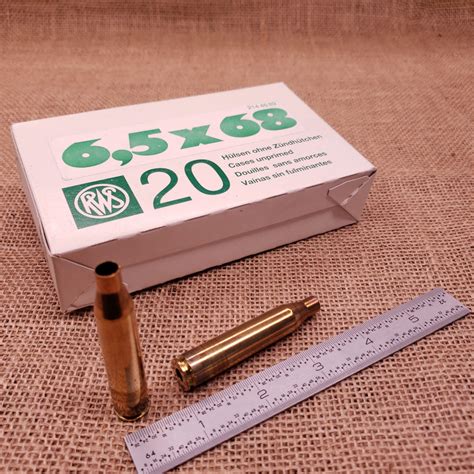 6.5x68mm RWS Brass Cases | Pack of 19 | Old Arms of Idaho, LLC