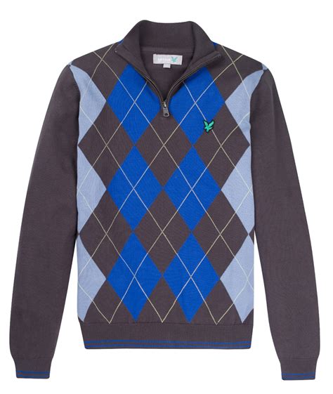 Lyle and Scott Mens Argyle Half Zip Jumper 2014 - Golfonline