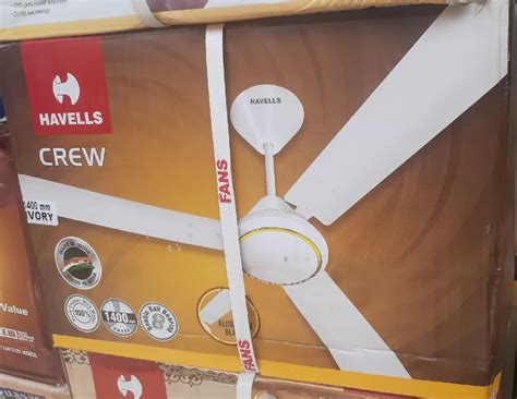 havells crew ceiling fan mm  aluminium blade white darazlk
