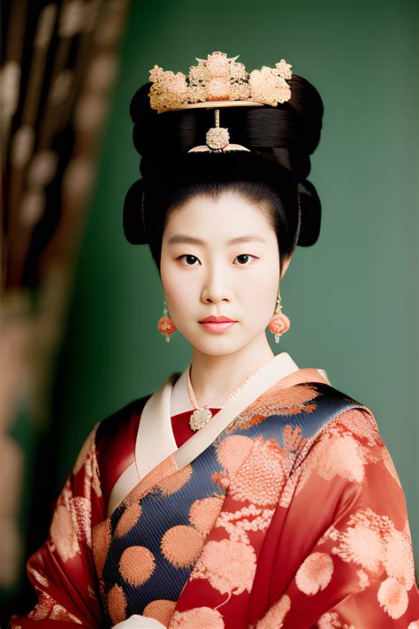 Portrait of a Japanese queen in the year 1740 • VIARAMI