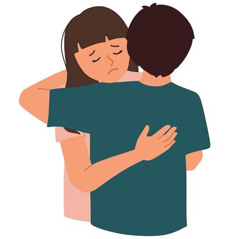 Premium Vector | Hugging sad friend supporting each other concept ...
