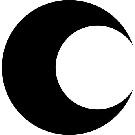 moon shape  crescent phase  icon