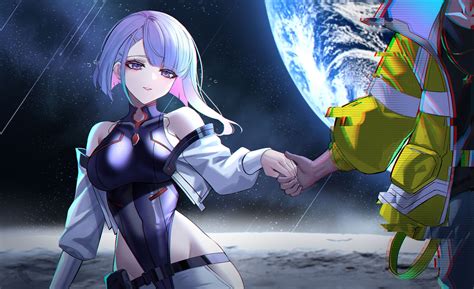 lucy and david martinez (cyberpunk and 1 more) drawn by eternity