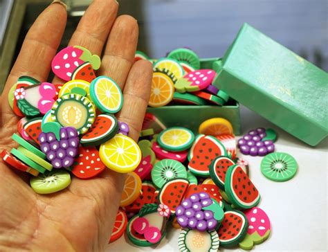 FIMO FRUIT BIG Charms Polymer Clay Diy Fruits Fimo Fruit | Etsy