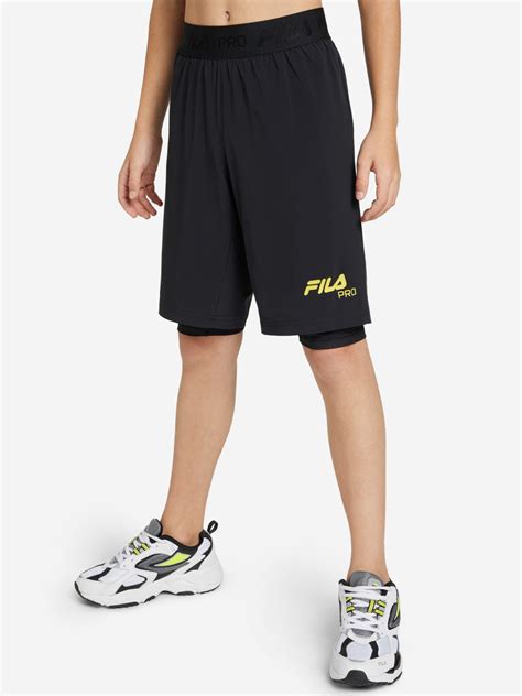Шорты для мальчиков FILA черный цвет — купить за 5490 тг со скидкой 50 ...