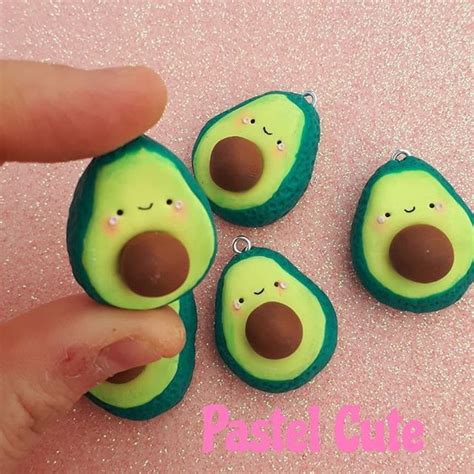 Cute Avocado Necklaces 🥑 • ☆ #avocado #kawaiiavocado #kawaiifood # ...