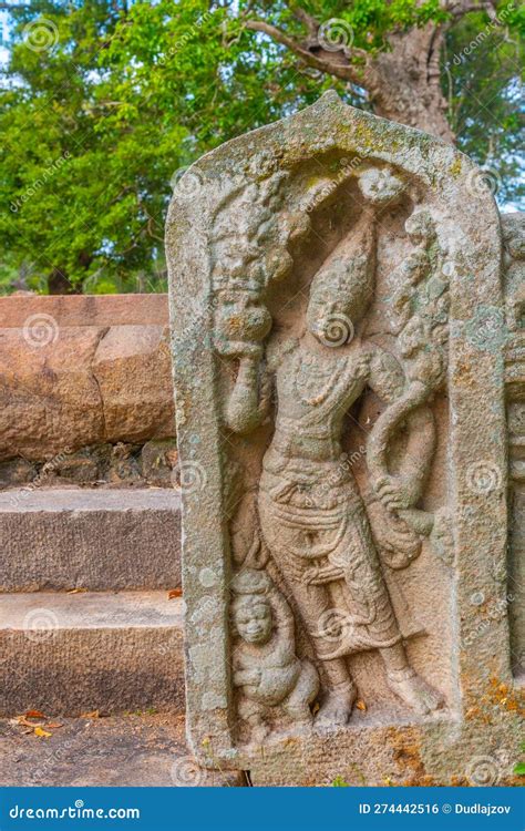 Ancient Carving at Anuradhapura Cultural Sight in Sri Lanka Stock Photo ...