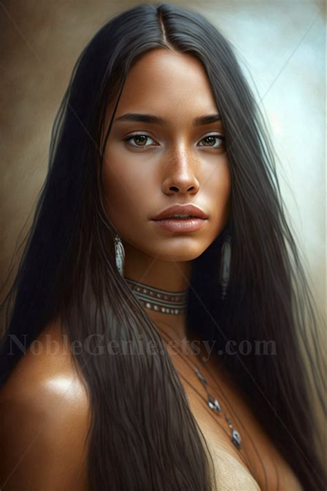 Muskogee Creek Native American Woman | Beautiful Mixed Race Female | AI