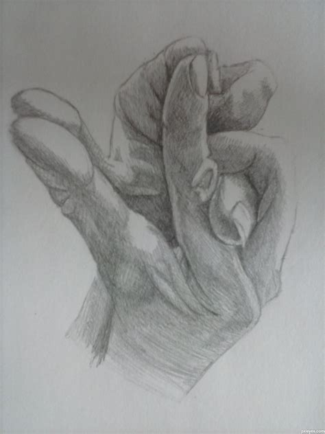 Human Hand Drawing at PaintingValley.com | Explore collection of Human ...