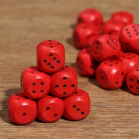 Кубик игральный 1.5х1.5х1.5 см, цветной, красные, 100 шт - купить с ...