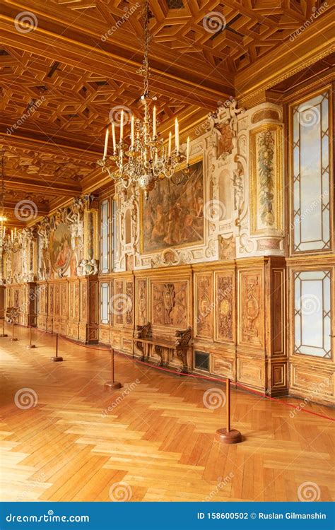 Fontainebleau, France, March 30, 2017: Room Interior in Palace Chateau ...
