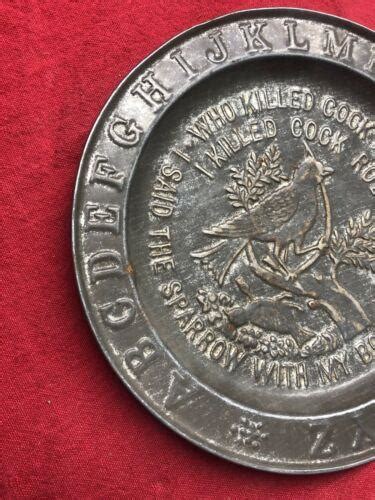 rare circa   killed cock robin childs abc nursery rhyme tin