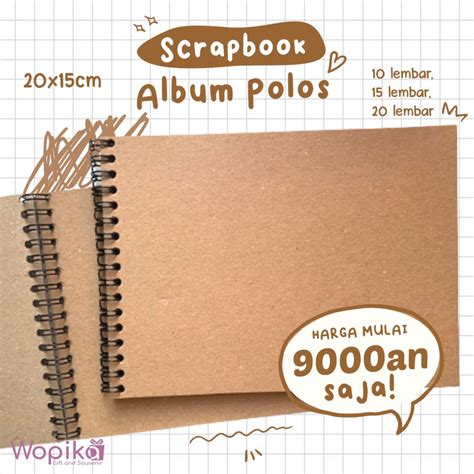 jual scrapbook album polos  buku coklat shopee indonesia