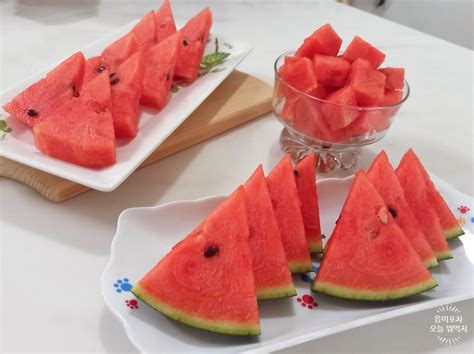 이마트 까망 애플수박 자르는법 간단해요 : 네이버 블로그