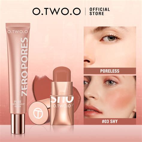 Jual O.TWO.O Blush On Stick + Primer Base Cream Anti Air dan Tahan Lama ...