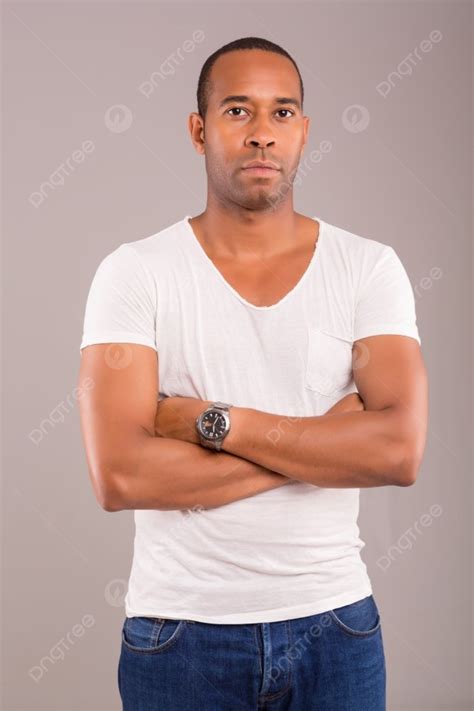 Young And Beautiful African Man Posing Isolated Photo Background And ...