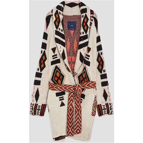 JACQUARD COAT WITH BELT - OUTERWEAR-WOMAN-SALE | ZARA Albania liked on ...