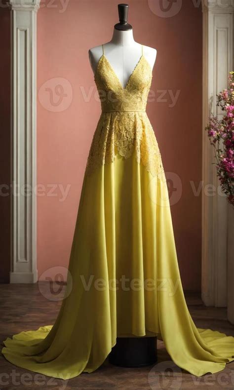 AI generated mini dress with low neckline on a mannequin. ai generative ...