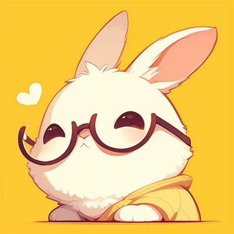 Premium Vector | A fluffy rabbit accountant cartoon style