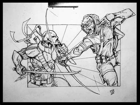 Green Arrow vs Deathstroke by cmdelaney88 on DeviantArt