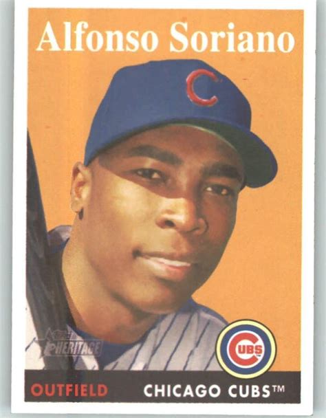 2007 Topps Heritage #250 Alfonso Soriano - Chicago Cubs (Baseball Cards) | Chicago cubs baseball ...