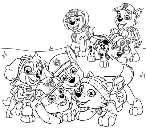 Patrulha Canina Super Filhotes Para Colorir