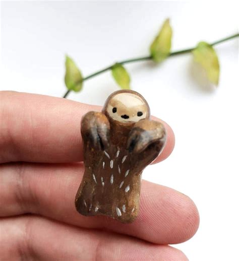planter hanging mini sloth  etsy   diy air dry clay air dry