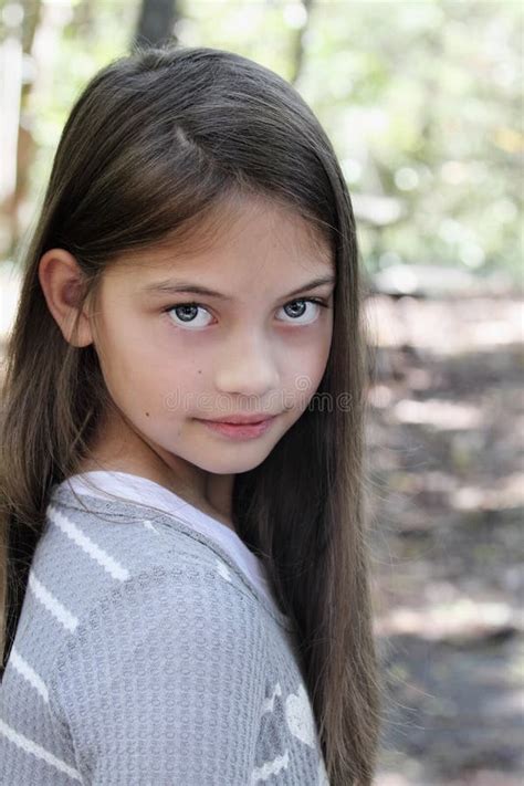 Tween Girl Looking into Camera Stock Photo - Image of head, female ...