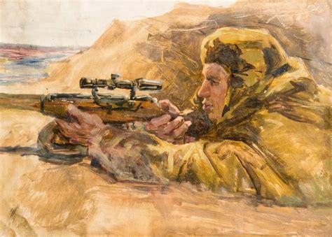 Рисунок бойца в окопе худ. Горелов (Светлана Ламбина Лана Веточка ...