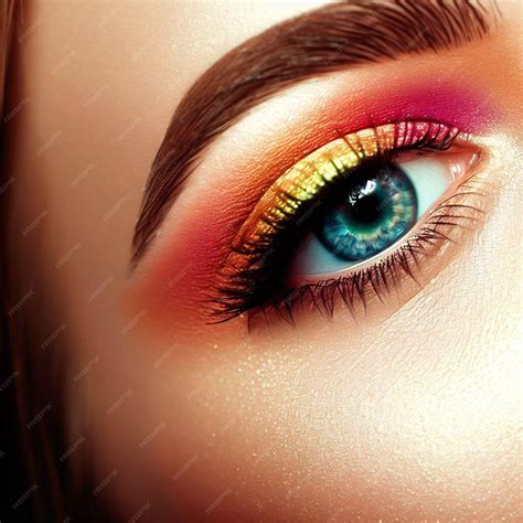 Premium AI Image | Bright eye makeup