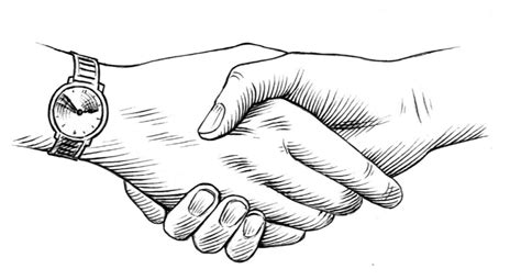Shaking Hands Drawing at PaintingValley.com | Explore collection of ...