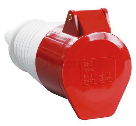 Розетка ССИ-225 переносна 3P+PE+N 32А 380В IP44 IEK (PSR22-032-5 ...