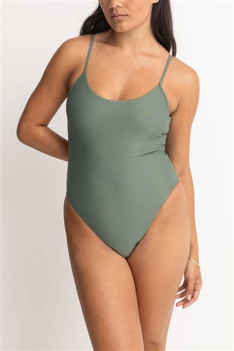 Classic Minimal One Piece Olive – Rhythm New Zealand