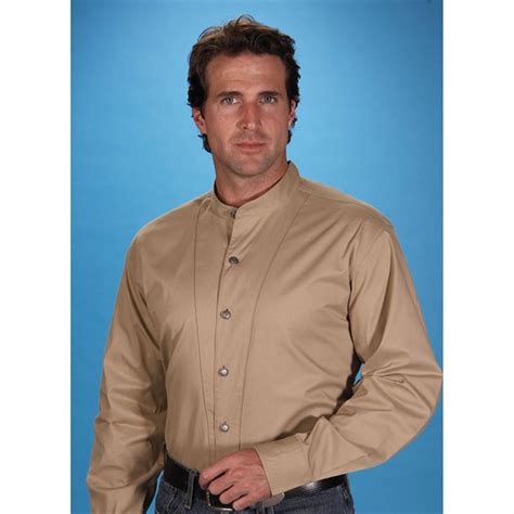Band Collar Tuxedo Shirt at Velma Wright blog