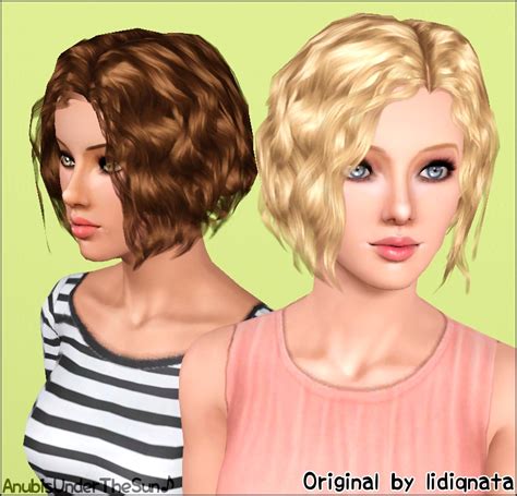 Sims 4 short curly hair cc - sideret