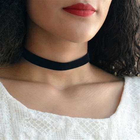 plain black choker necklace velvet choker simple choker  choker