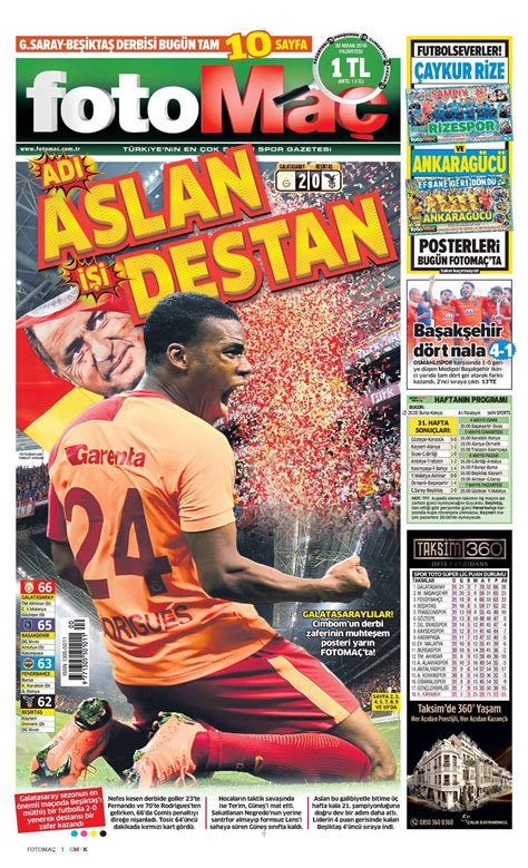 16 Nisan 2021 Cuma - Fotomaç gazetesi manşet