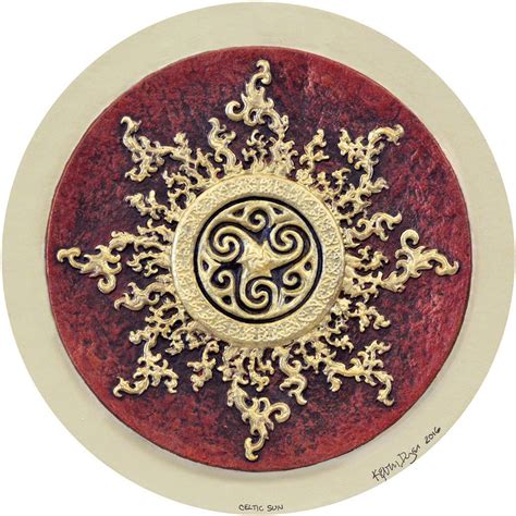 Celtic Sun - Cast Paper - Celestial - Irish art - Celtic art - Scottish ...