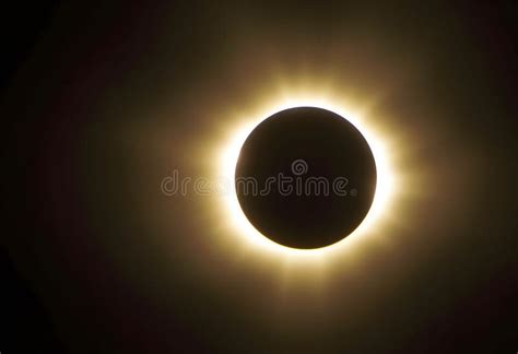 Dark Sky Featuring Sunâ€™s Radiant Corona Stock Illustration