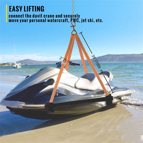 VEVOR Watercraft Lift Sling, 1000lbs Capacity Jet Ski Lift Sling, 39