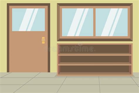 Empty School Hallway Background during Pandemic. Children Book Stock Vector - Illustration of ...