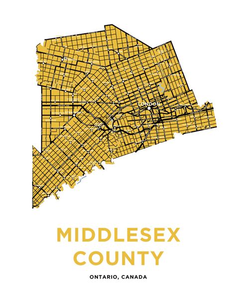 middlesex county map print jelly brothers