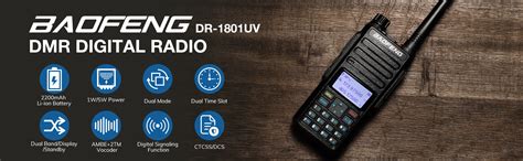 DR-1801UV 5W/1W Dual Band DMR - Baofeng