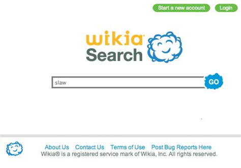 Wikia Search Engine Online - Slaw