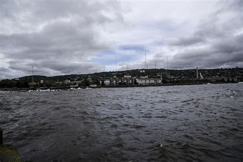 Stormy skies and shoreline in Duluth, Minnesota image - Free stock